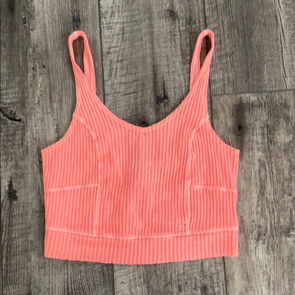 Neon Orange Crop Top size M